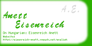 anett eisenreich business card